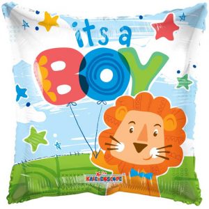 18 inch It’s a Boy Lion Square Foil Balloon