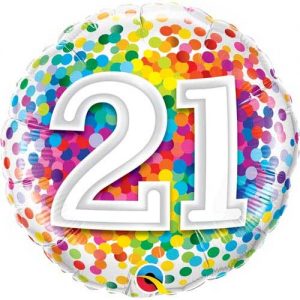 21 confetti balloon