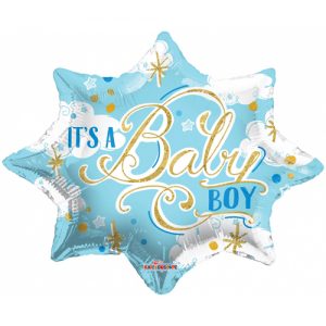 18 inch It’s A Boy Starburst Foil Balloon