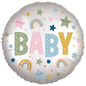 18 inch Natural Baby Satin Foil Balloon