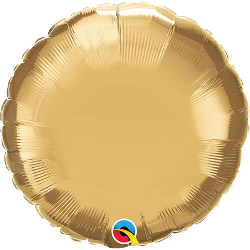 18 Inch Chrome Gold Round Foil Balloon - Little Pickles