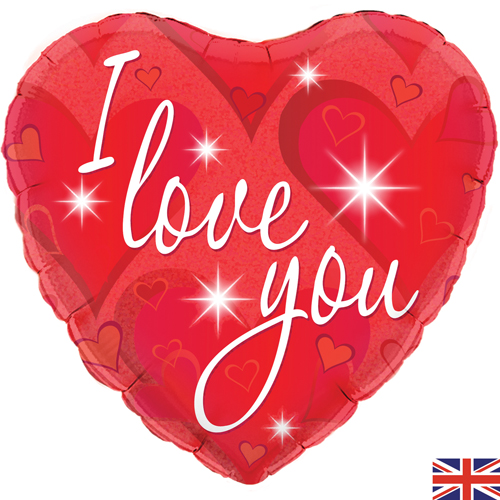 18 Inch I Love You Sparkles Foil Balloon - Little Pickles