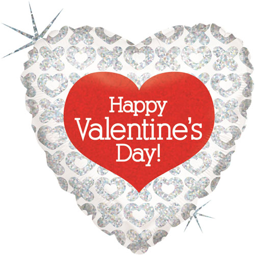 18 Inch Valentine Sparkles Foil Balloon