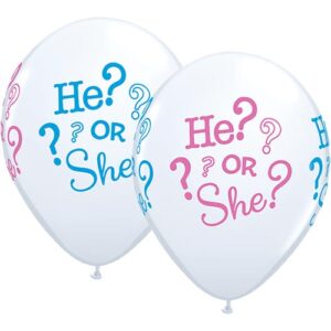 11 Inch He or She Latex Balloons