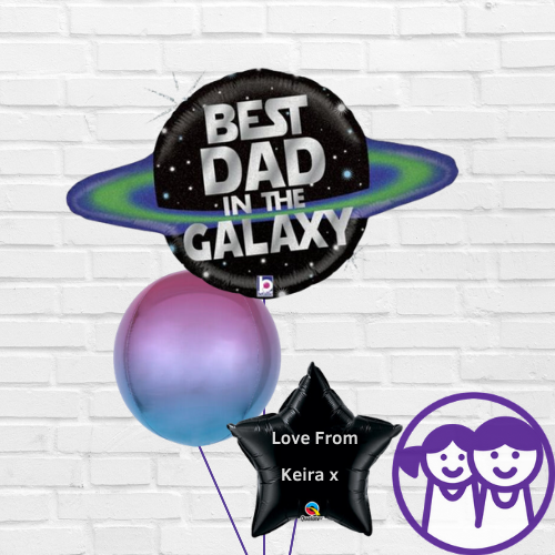 Best Dad In The Galaxy Balloon Arrangement