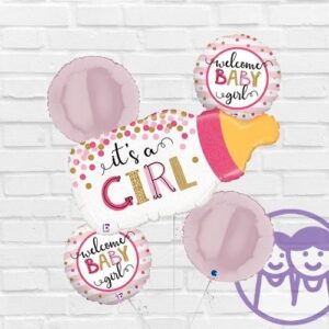 Baby Girl Bottle Balloon Bouquet