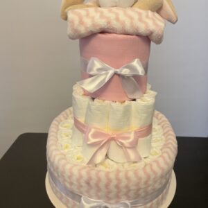 Pink Guess How Much I Love you Three Tier Nappy Cake