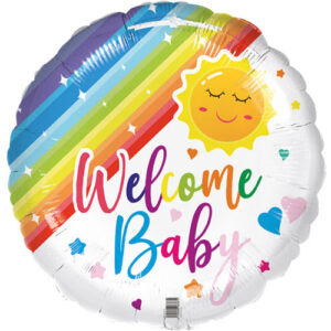 17 Inch Welcome Baby Rainbow Balloon